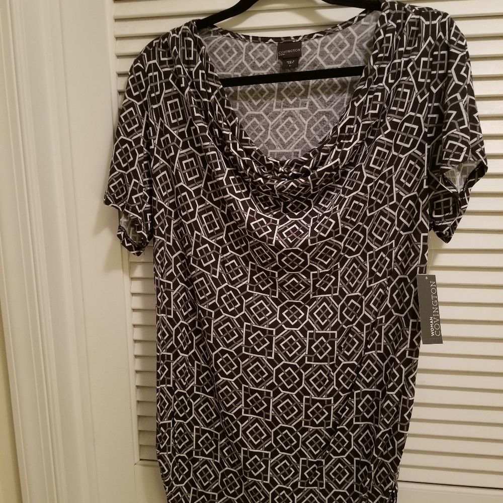 Covington Cowl Neck Top Size 1X